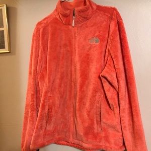 Orange north face jacket